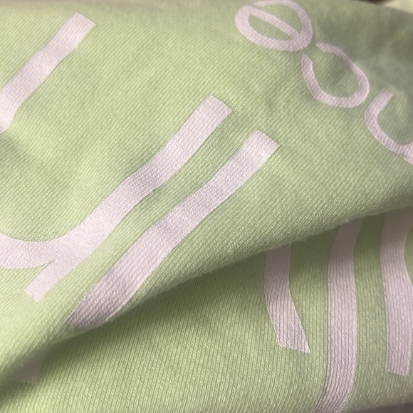 Calvin Klien sleeveless green neon stylish top actice performance top hood large - Picture 10 of 13